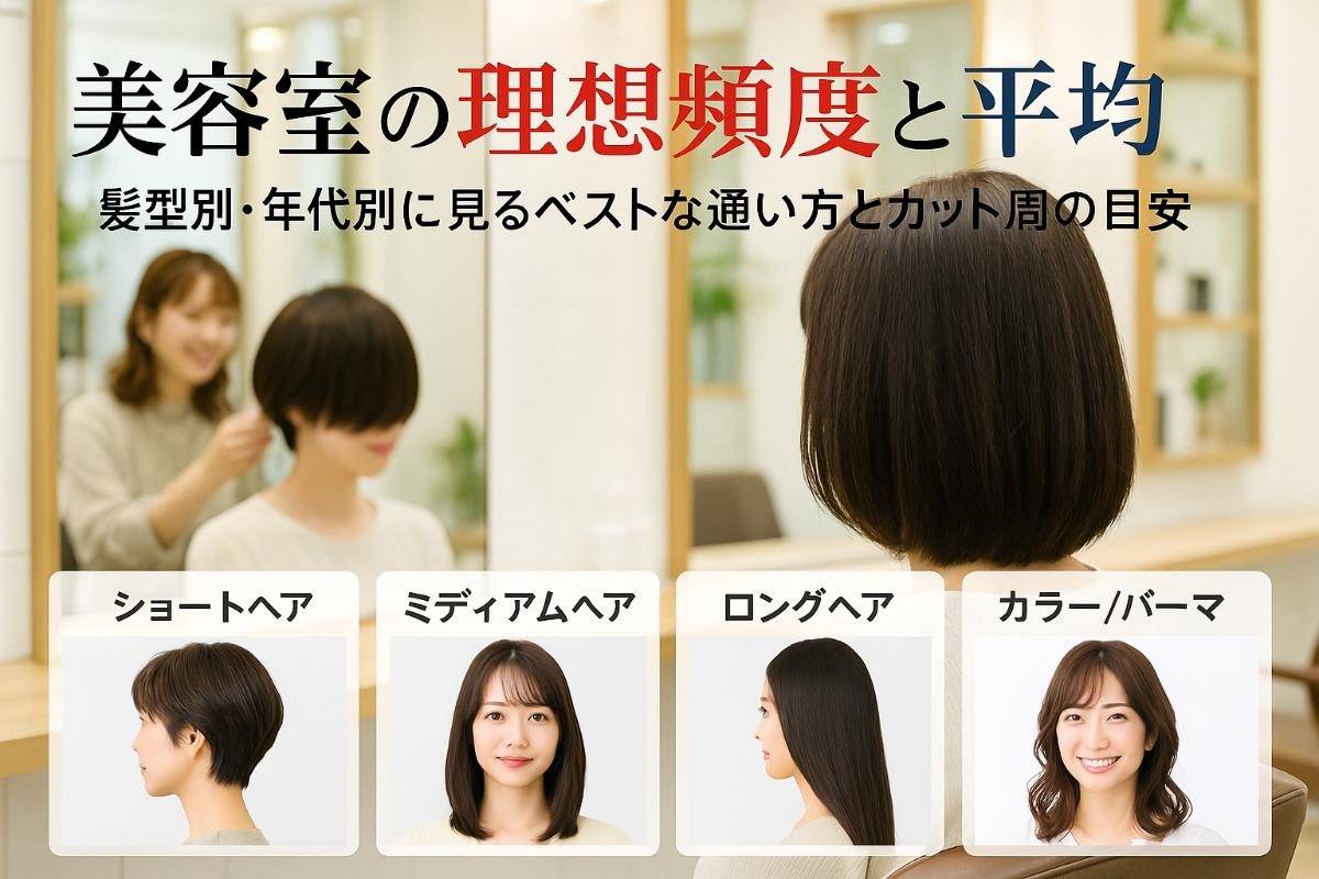 美容室の頻度の理想と平均を徹底解説！髪型別・年代別ベストな通い方とカット周期の目安
