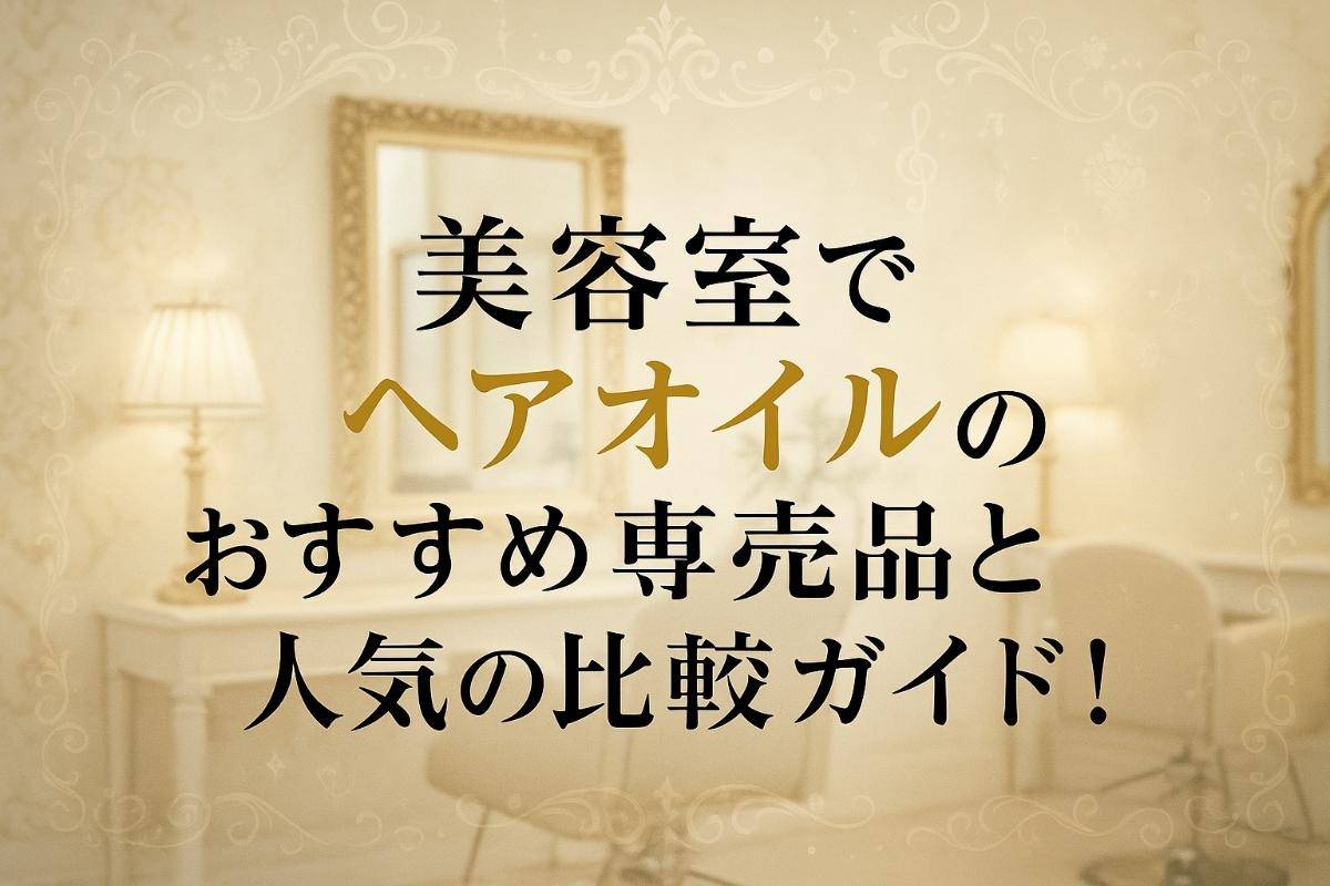 美容室でヘアオイルのおすすめ専売品と人気の比較ガイド！
